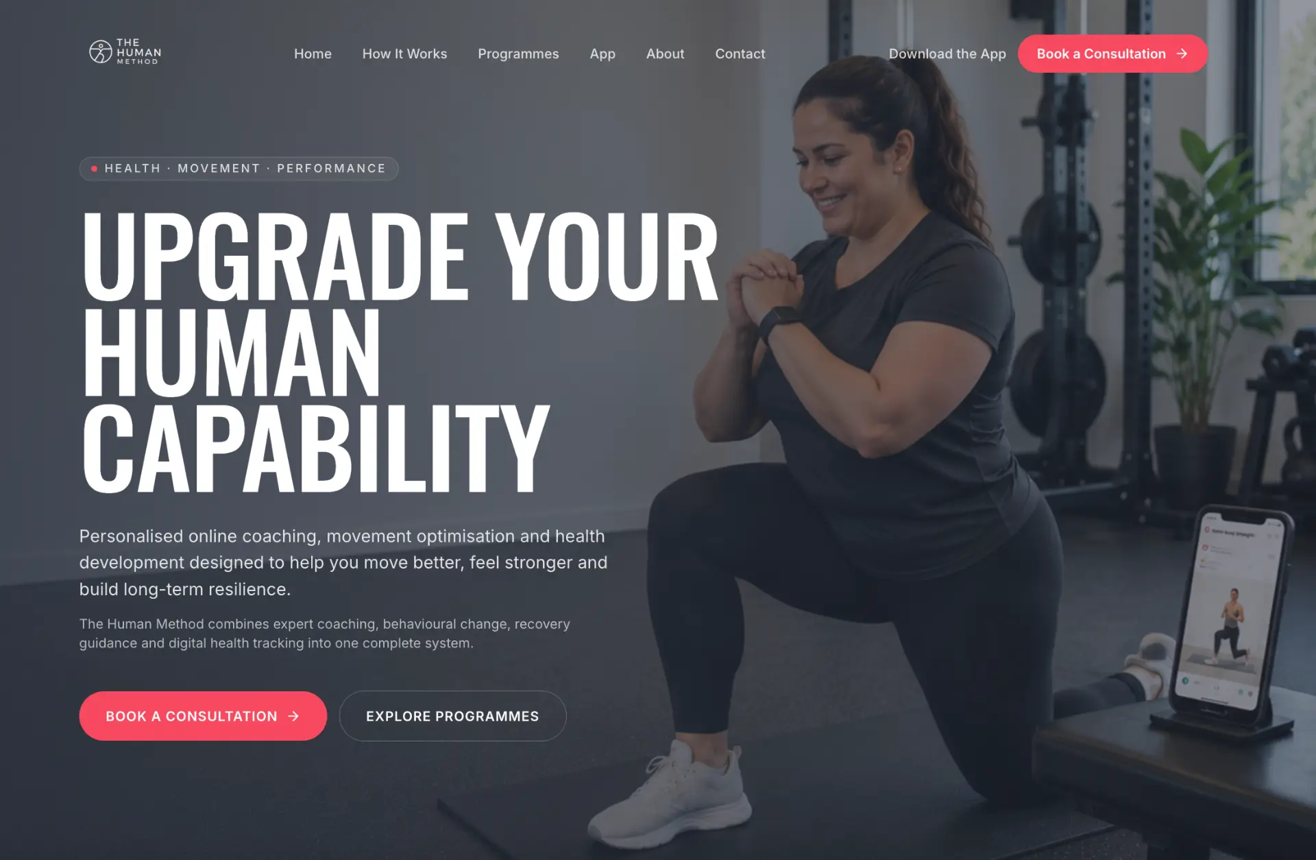 The Human Method marketing website homepage